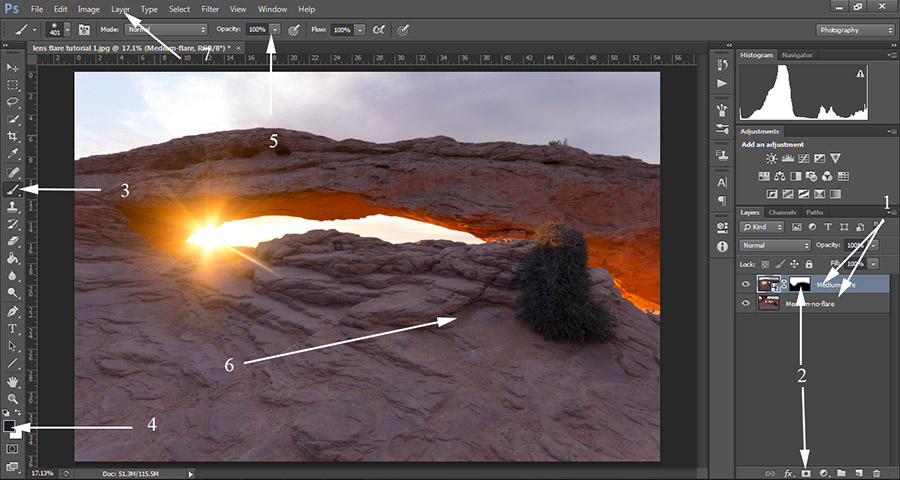 How to remove lens flare