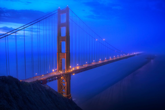 Golden Gate Bridge at Blue Hour