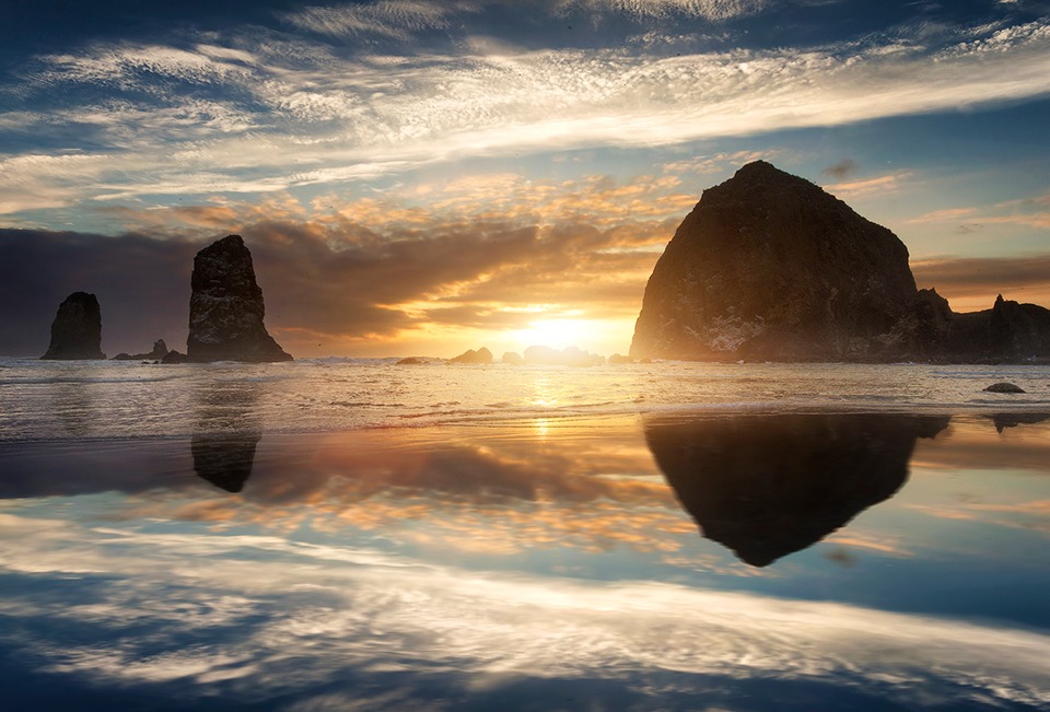 Sunset at Cannon Beach