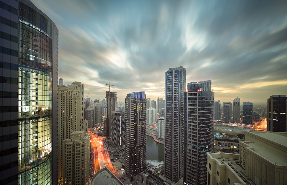 Long Exposure Dubai Skyline