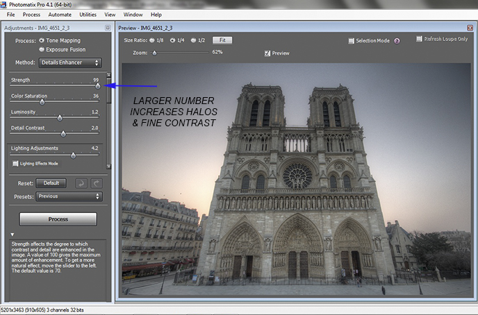 how to remove halos in Photomatix